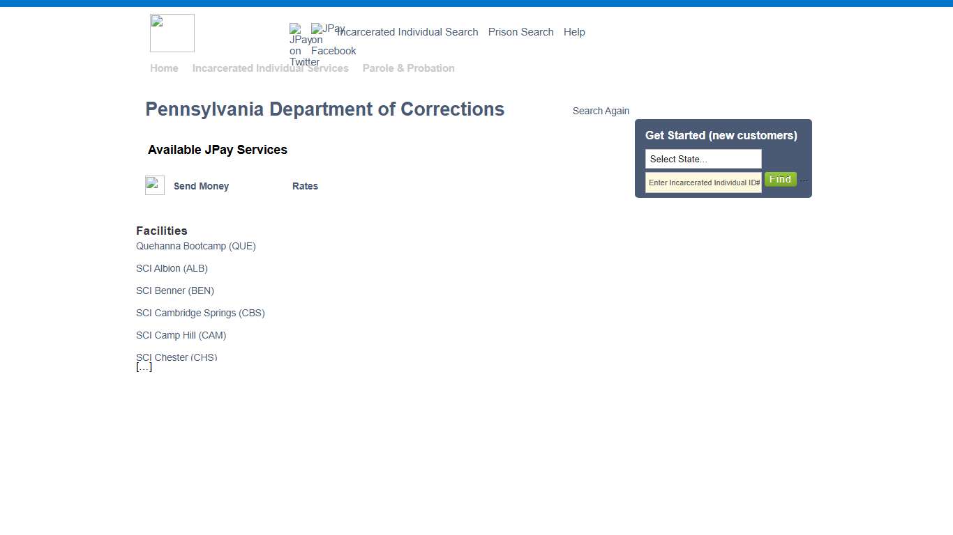 Pennsylvania Department of Corrections